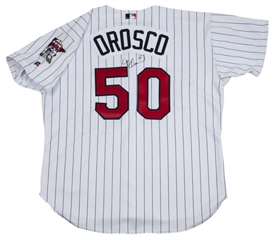 2003 Jesse Orosco Game Used and Signed Minnesota Twins Home Jersey (PSA/DNA)